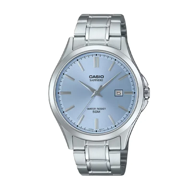 Casio Standard Analog Ice Blue Dial Men's Watch- MTS-115D-2A2V